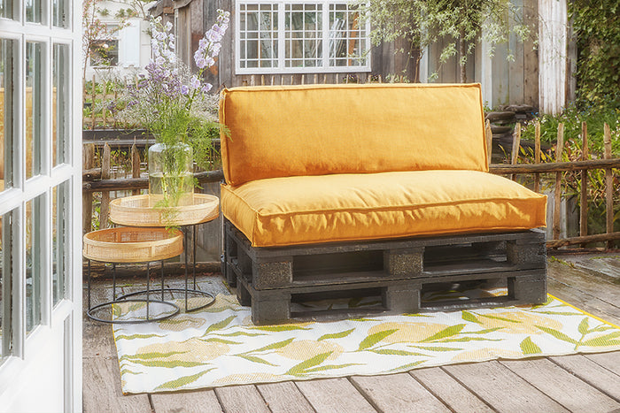 In The Mood Collection Salvador Palletkussens - L120 cm - Geel