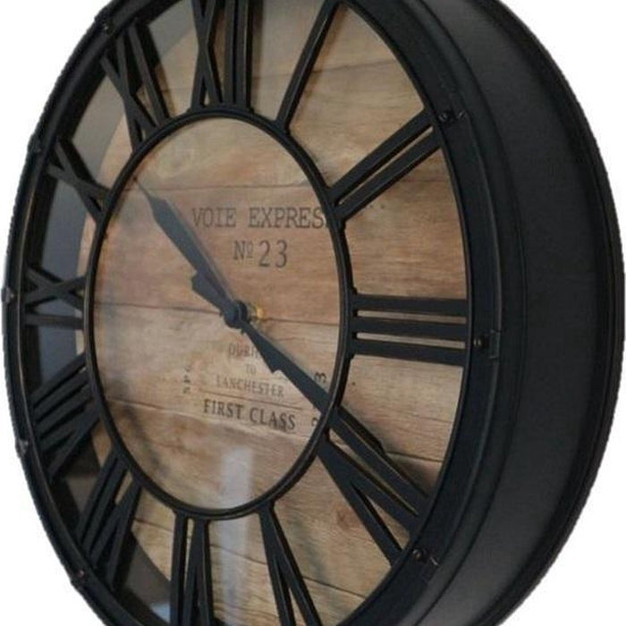 ATMOSPHERA - Wandklok Industrieel Vintage bruin 39CM