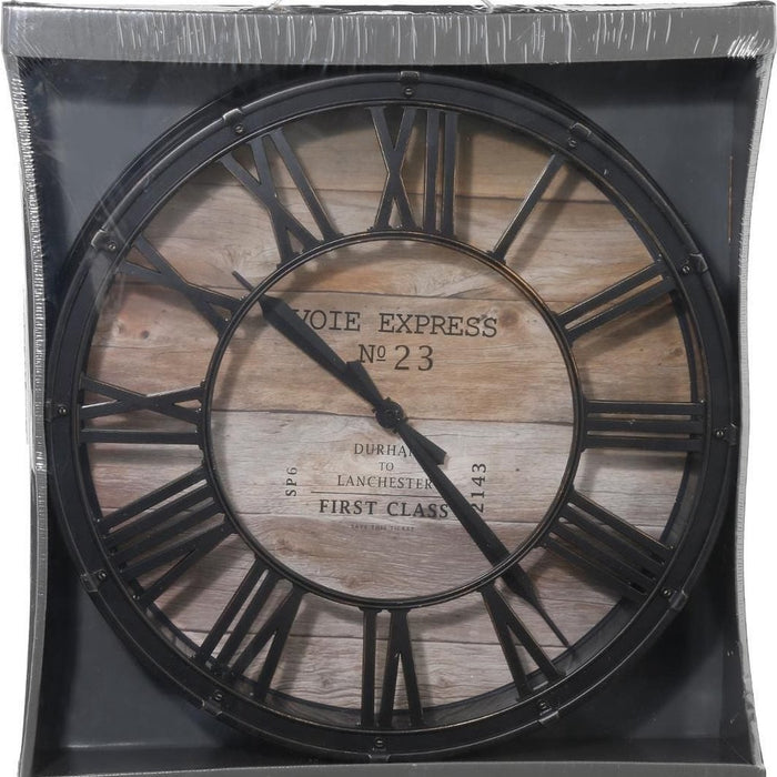 ATMOSPHERA - Wandklok Industrieel Vintage bruin 39CM