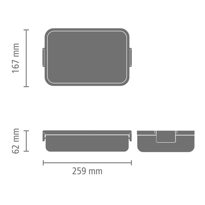 Brabantia Make & Take Bento Lunchbox - Kunststof - Dark Grey