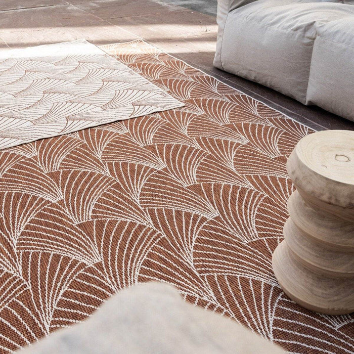 Interieur05 Buitenkleed Deco roest|wit dubbelzijdig - 240 x 340 cm