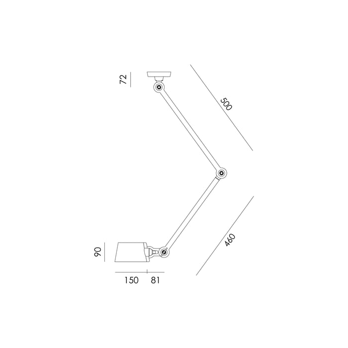 Tonone Bolt Sidefit 2 Arm plafondlamp install Flux Green