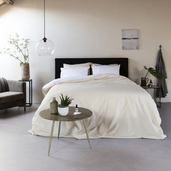 Egyptisch Katoen dubbelzijdig - Zand|Wit 2-persoons (200 x 200|220 cm)