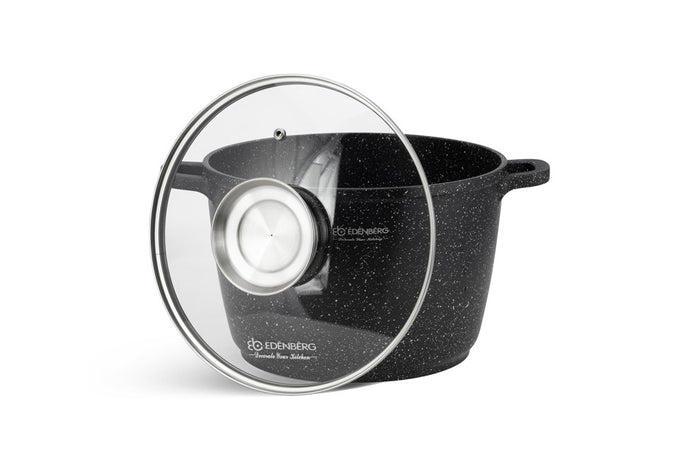 Edenberg Black Line - Kookpan met Deksel - Ø 24 cm - Aluminium