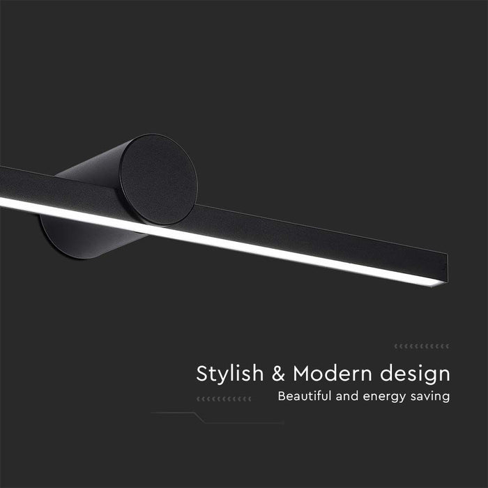 V-TAC VT-7022-B Spiegellampen voor wand - IP65 - Zwart - 10W -