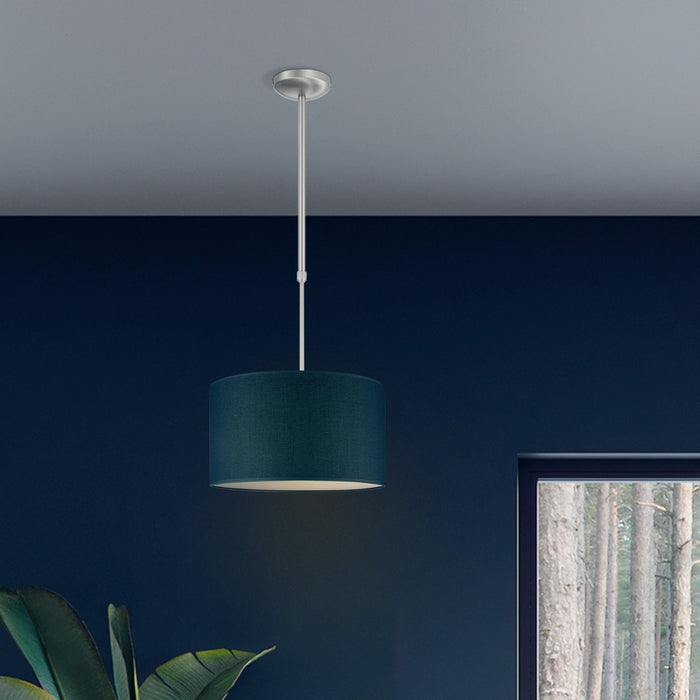 Home Sweet Home Lampenkap Canvas donkerblauw - B:40xD:40xH:22cm