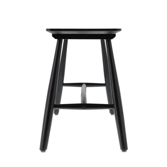 Villa Collection Bast houten bankje zwart - 90 x 45 cm