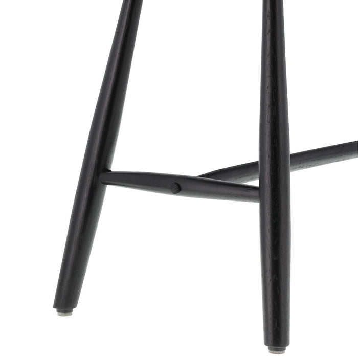 Villa Collection Bast houten bankje zwart - 90 x 45 cm