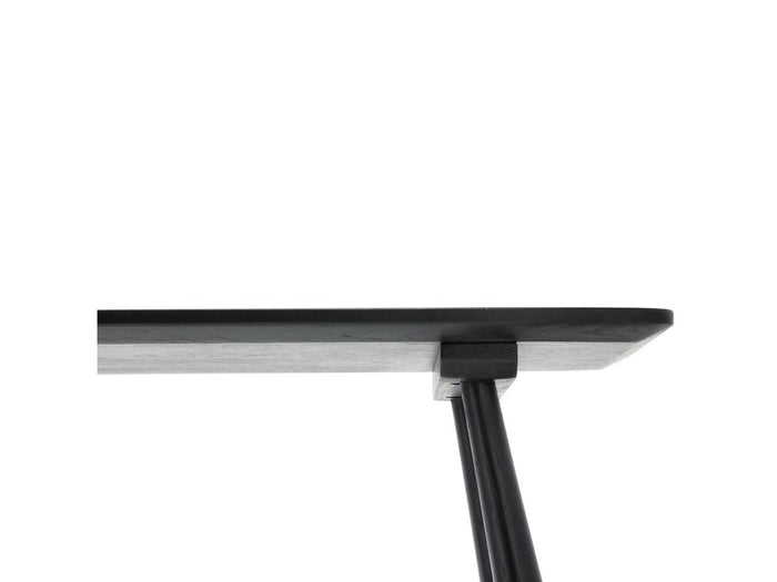 Villa Collection Bast houten bankje zwart - 90 x 45 cm