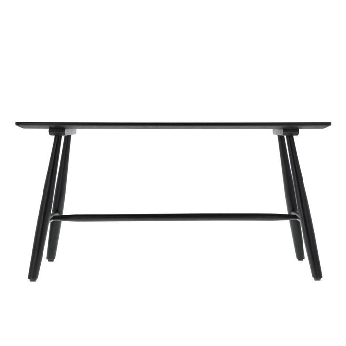 Villa Collection Bast houten bankje zwart - 90 x 45 cm
