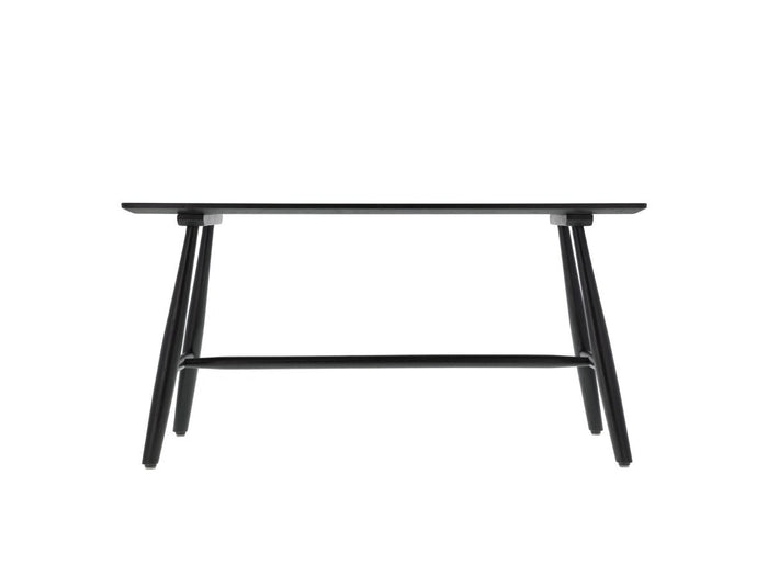 Villa Collection Bast houten bankje zwart - 90 x 45 cm