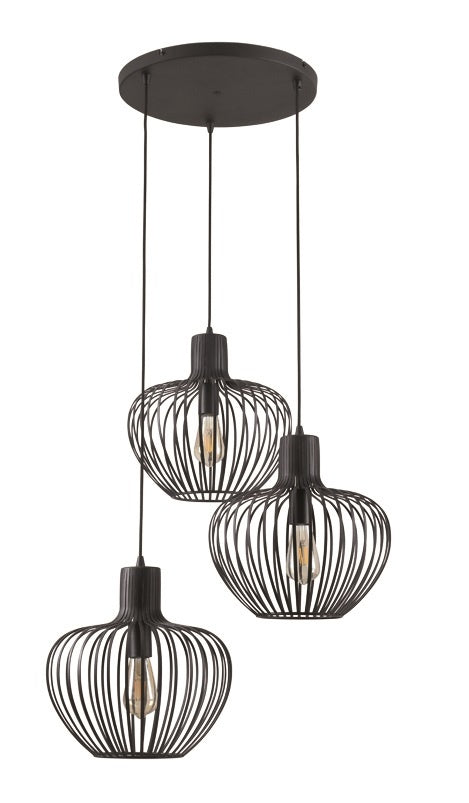 Freelight Hanglamp Arraffone Zwart 3 Lichts