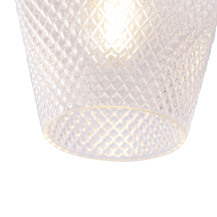 QAZQA Art Deco plafondlamp zwart - Karce