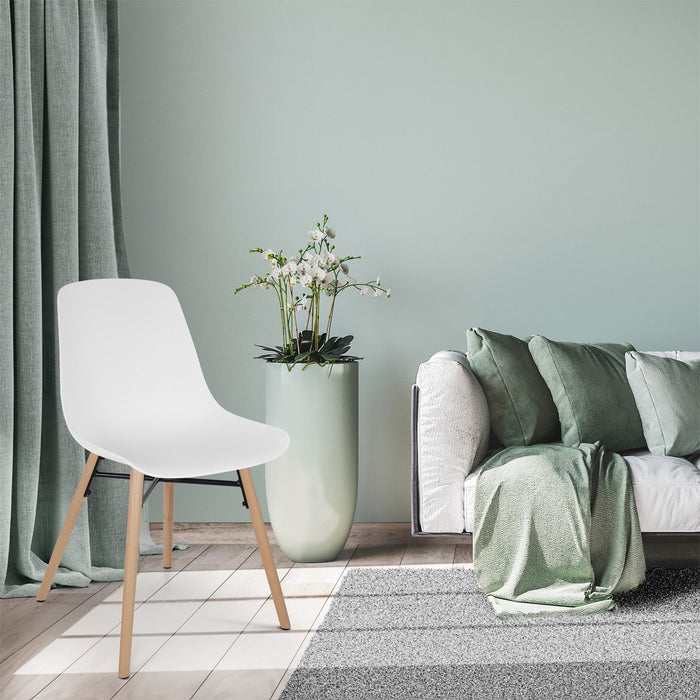 Nolon Nena-Pip eetkamerstoel wit - houten onderstel