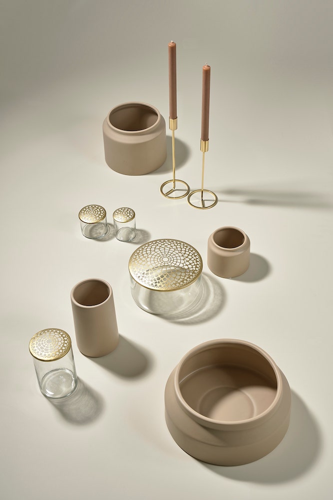 Villa Collection Amat kandelaar goud - ø 9,5 x 23,5 cm