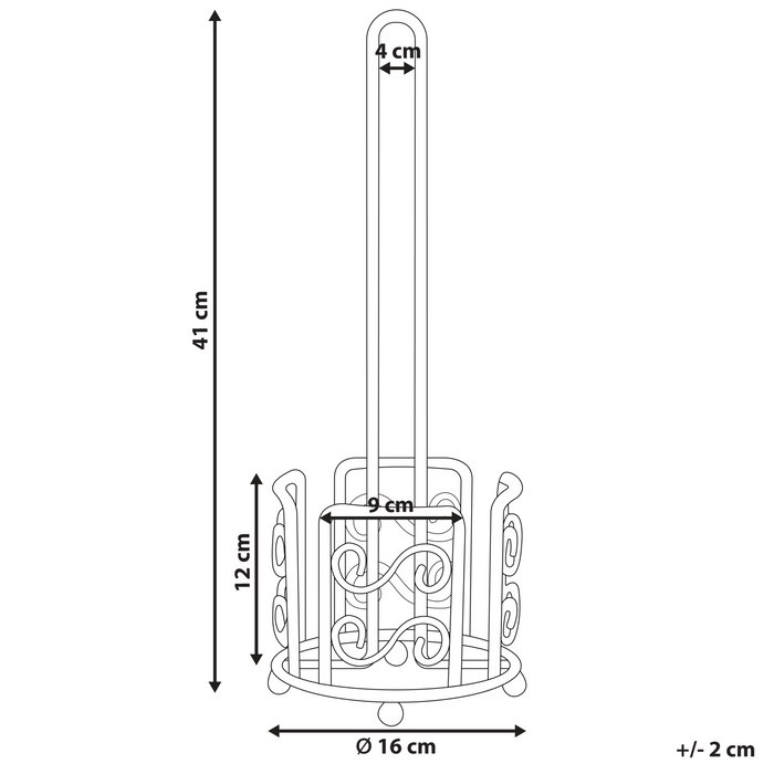 Beliani - MANDI - Toiletpapierhouder - Grijs - IJzer
