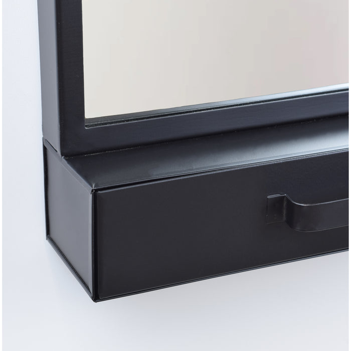 LOFT42 Verona Spiegel – Lade – Zwart – Metaal - 72x38x4