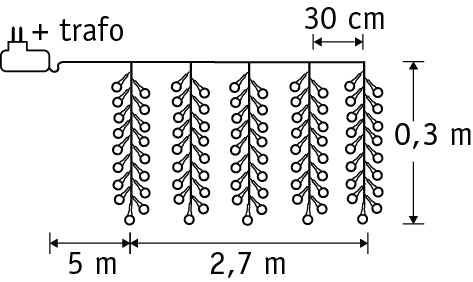 Luca Lighting IJspegelverlichting - 260 LED - L270 cm - Klassiek Wit