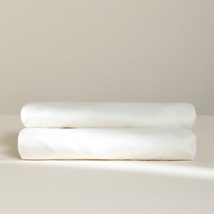 Damai Hoeslaken Biologisch Katoen Satijn 30cm Hoekhoogte - ivory