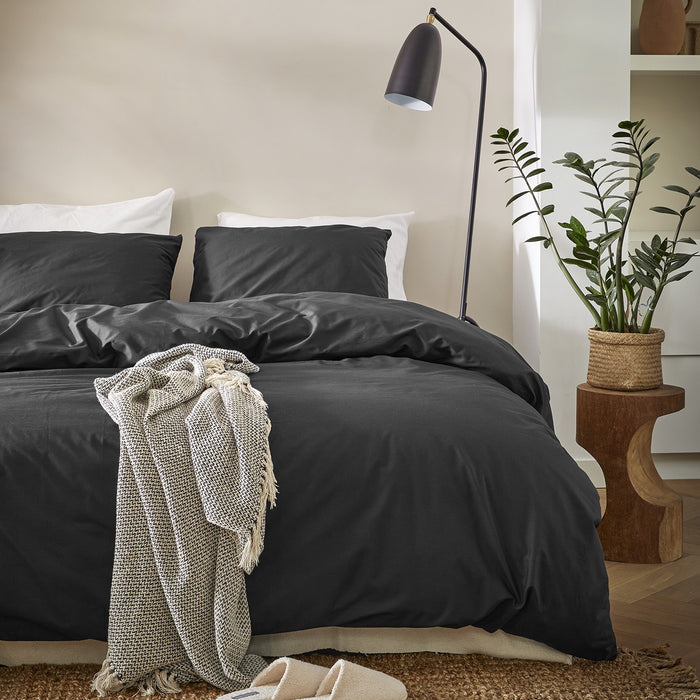 Cinderella dekbedovertrek Weekend - Katoen - 200x200|220 cm - Zwart