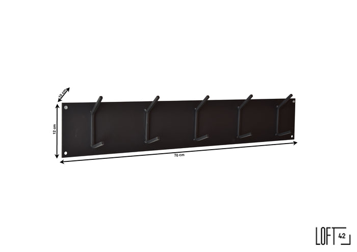 LOFT42 Factory Kapstok – Metaal - Zwart – 10 haken