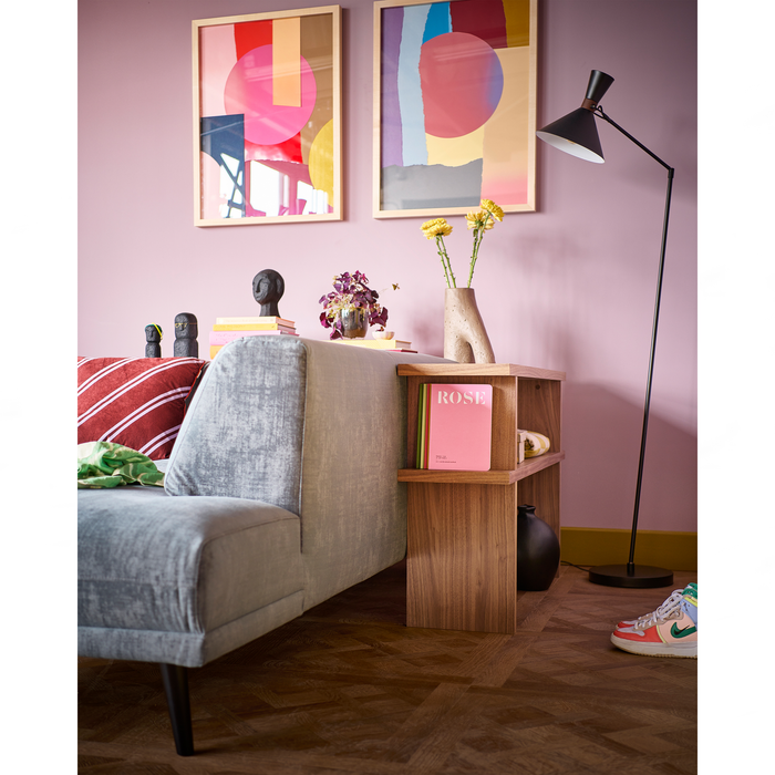 vtwonen Couchtable Sidetable - Noten Veneer - Naturel - 72x120x30