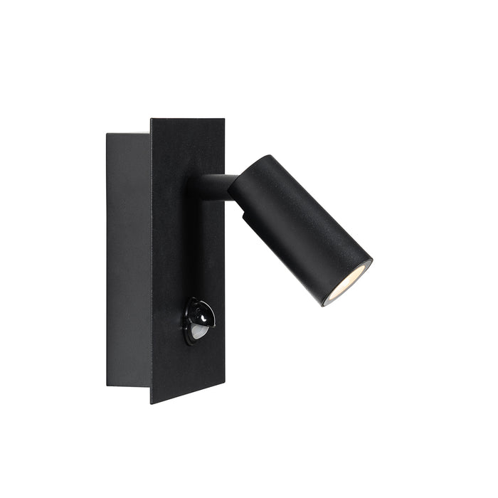 QAZQA Buiten wandlamp zwart incl. LED IP54 bewegingssensor - Simon