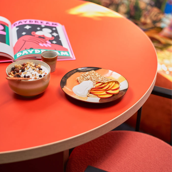 HKliving 70's Bord Ø 22 cm - Set van 2 - Retro Wave