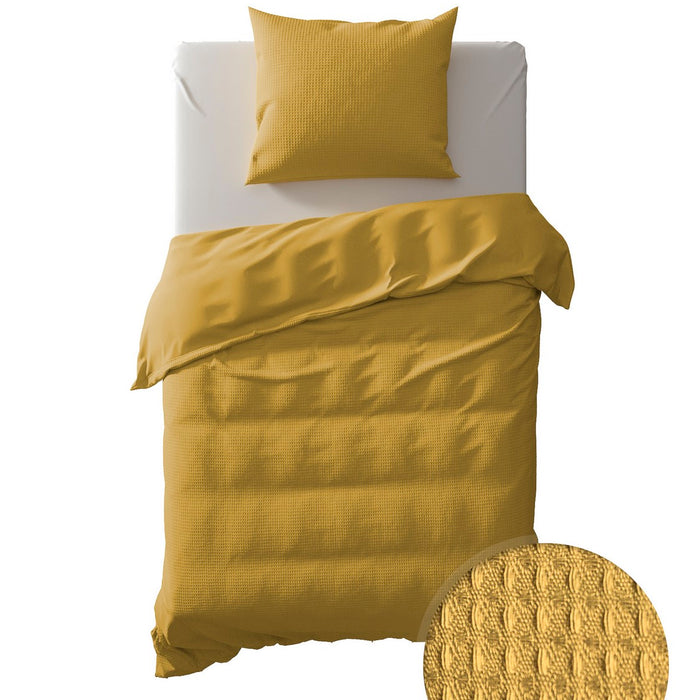 Yellow Dekbedovertrek Katoen Cialda ochre gold