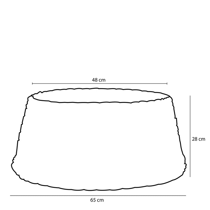 House of Seasons Lorens Kerstboommand - H28 x Ø65 cm - Donkerbruin