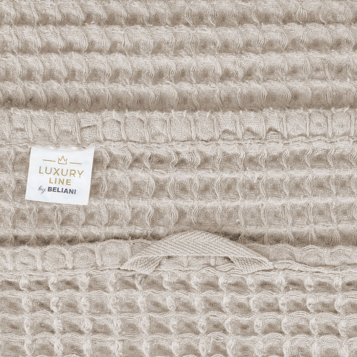 Beliani - AREORA - Handdoek set van 9 - Beige - Katoen