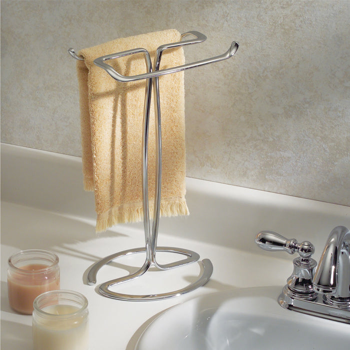 Gastendoek Houder, Geschikt voor 2 Gastendoekjes, Staand, RVS, Zilver