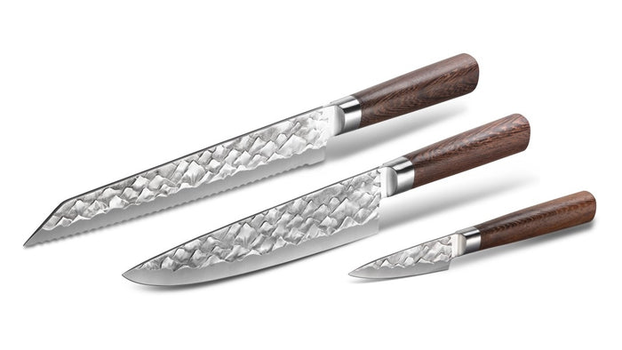 BARE Cookware Messenset, 3-delig, Duits staal en Levenslange Garantie