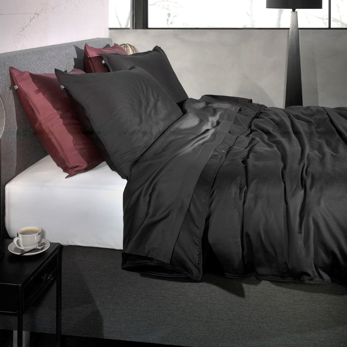 Zo!Home Satinado Dekbedovertrek 200 x 220 cm - Night Black