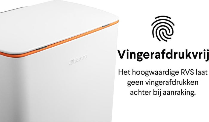 Homra Koniq Prullenbak met pedaal - 30 liter - Wit