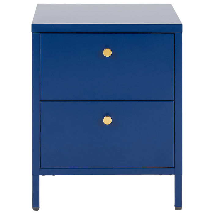 Beliani - KYLEA - Nachtkastje - Marineblauw - Staal