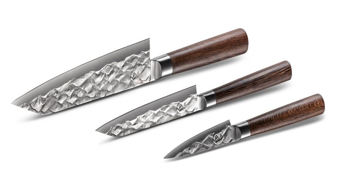 BARE Cookware Japanse Messenset, 3-delig, Duits staal & Levenslange Ga