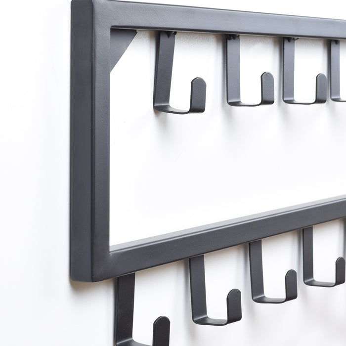 LOFT42 Bono Small Kapstok - Zwart – Metaal – 9 haken - 50x26x4