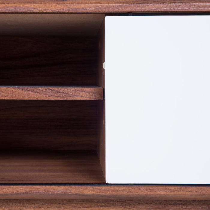 Beliani - BUFFALO - TV-meubel - Donkere houtkleur - MDF