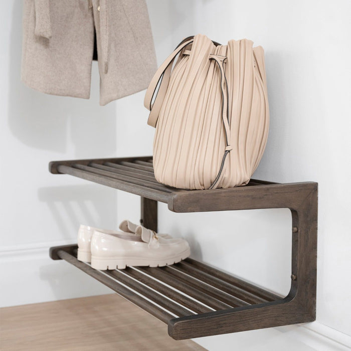 Rowico Inverness Schoenenrek - B80 X D32 X H28 - Donkerbruin Hout