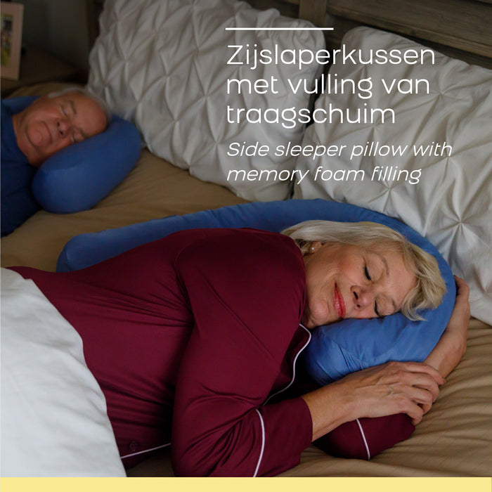 Memory Foam Hoofdkussen, Zijslaperkussen met Traagschuim, Ergonomisch