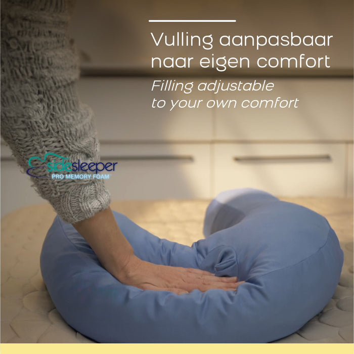 Memory Foam Hoofdkussen, Zijslaperkussen met Traagschuim, Ergonomisch