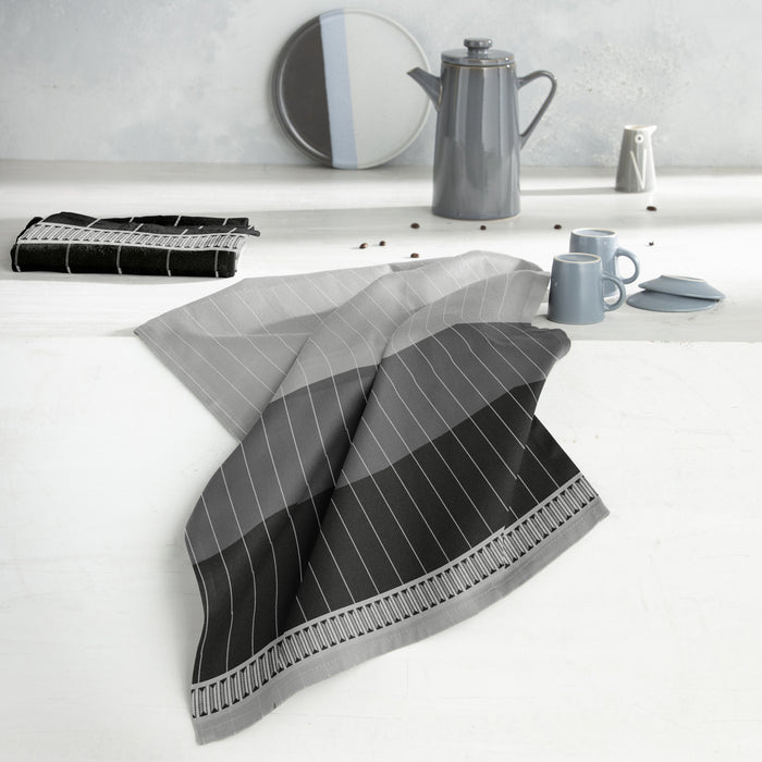DDDDD 2x theedoek + 2x keukendoek Jules - Antraciet