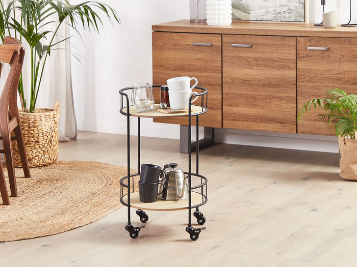 Beliani - HIKO - Keukentrolley - Zwart - Metaal