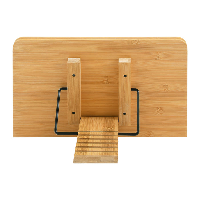 QUVIO Kookboekstandaard | Boekenstandaard | Tabletstandaard - Bamboe
