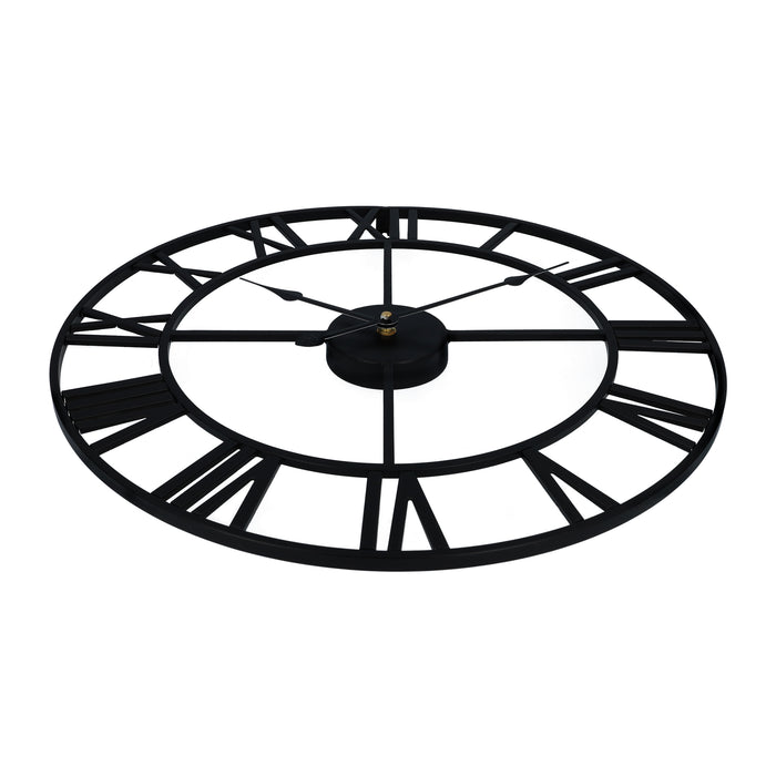 QUVIO Klassieke wandklok zwart