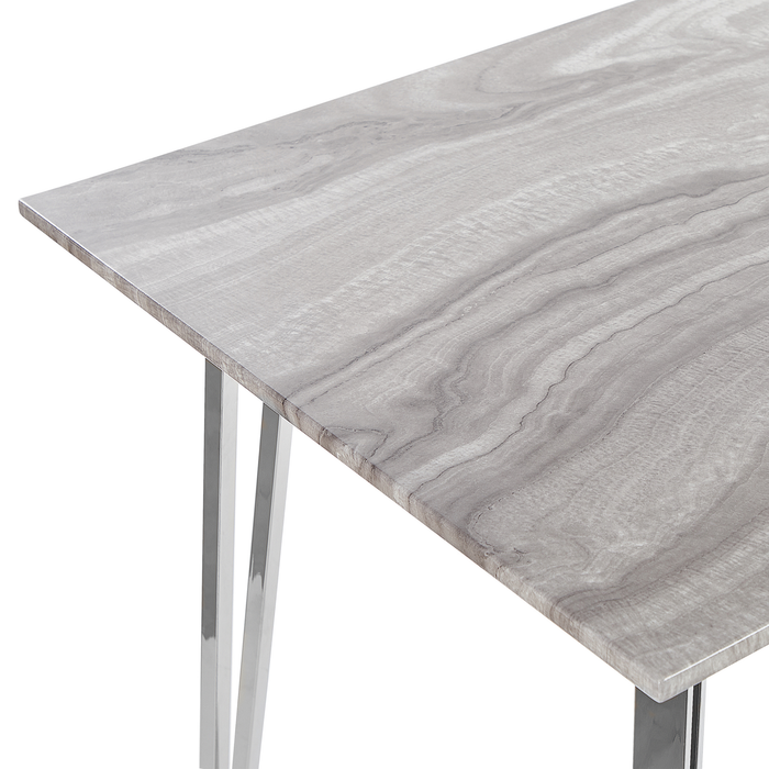 Beliani - GREYTON - Eettafel - Wit - 70 x 120 cm - MDF