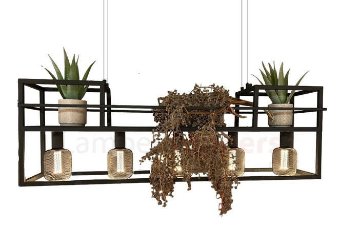 Freelight Hanglamp Culinara Zwart met Rek 120cm