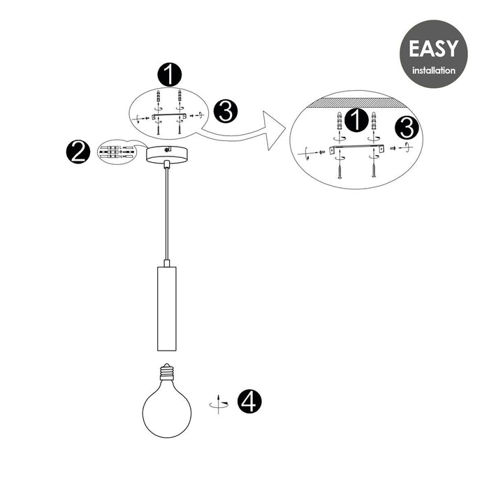 Home sweet home Facil Hanglamp pendel - Wit - Excl. lichtbron