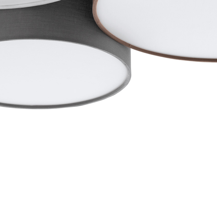 EGLO Pastore Plafondlamp - E27 - 61 cm - Wit|Antraciet|Bruin|Grijs